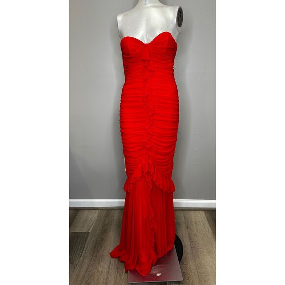 NWT Majorelle Sweetheart Neck Strapless Lined Giules Gown Red Size Medium $248 - Picture 3 of 8